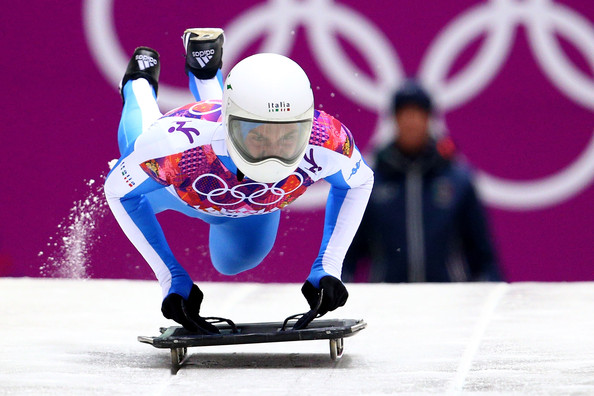 maurizio oioli in gara alle olimpiadi invernali di sochi 2014 - skeleton italia