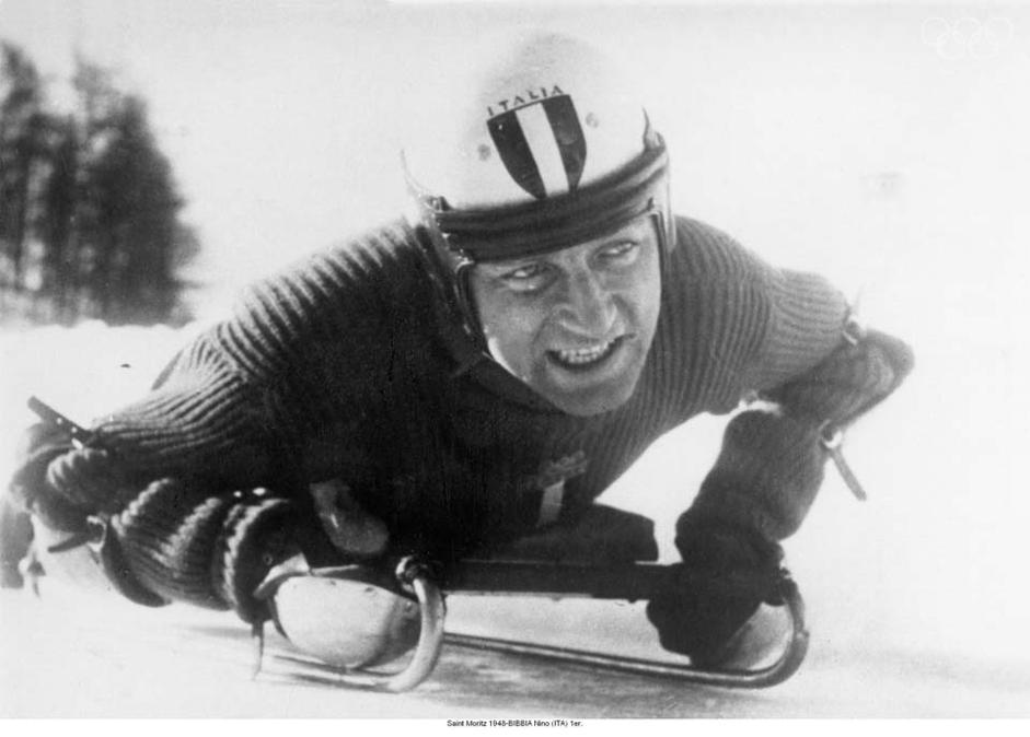 skeleton Nino Bibbia primo oro olimpico invernale italiano st. moritz 1948 italia Olimpiadi invernali