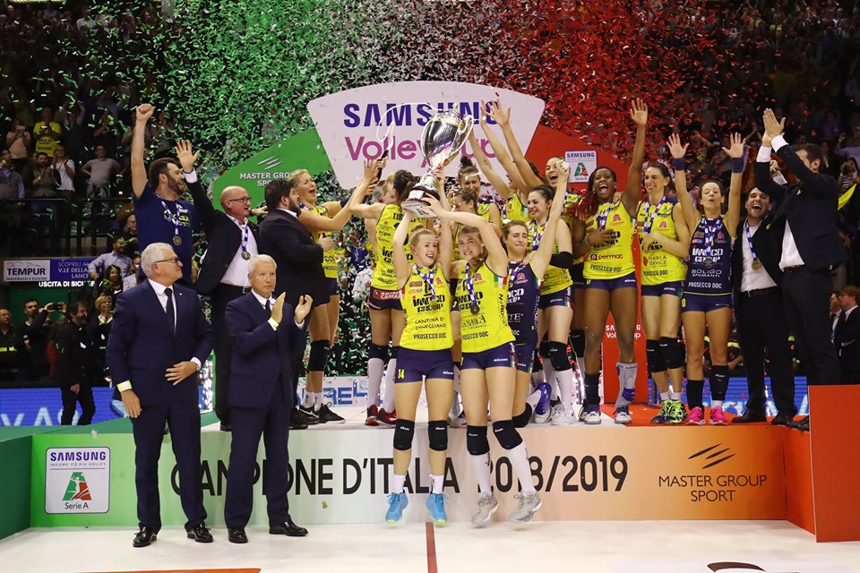 Imoco Volley Conegliano è Campione d'Italia! FONTE: facebook/legavolleyfemminile