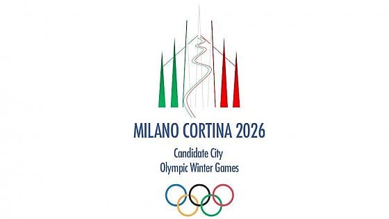 Milano-Cortina 2026: Legge Olimpica approvata in Parlamento. FONTE: giornalelavoce.it. In foto: logo Milano-Cortina 2026