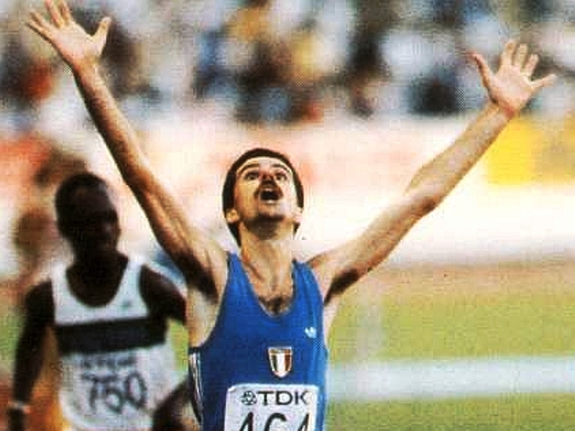 atletica leggera alberto cova vittoria mondiali helsinki finlandia finland helsinki 1983 world championships athletics 10.000 metri meters