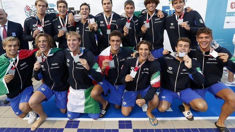 pallanuoto maschile mondiali U20 2021 italia argento italy mondiali under 20 waterpolo silver praga
