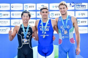 triathlon coppa del mondo 2021 haeundae azzano bronzo nicola azzano world triathlon cup corea del sud south korea terzo posto third place 2021