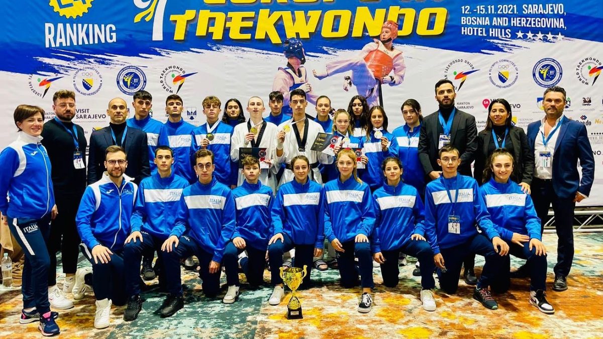 taekwondo europei junior 2021 cinque medaglie italia team italy european juniores champioships sarajevo 2021