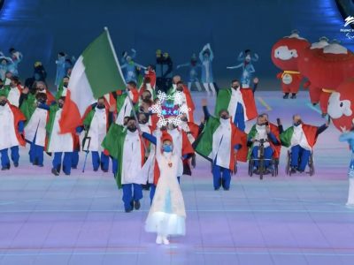 paralimpiadi invernali pechino 2022 cerimonia di apertura italia italy beijing 2022 paralympics winter games open ceremony