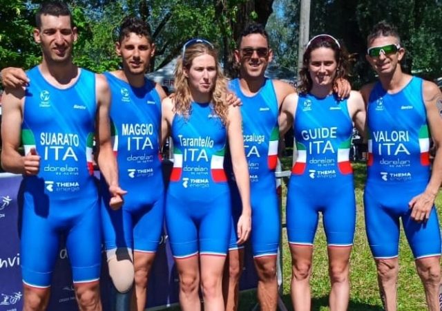paratriathlon coppa del mondo 2022 besancon italia team italy triathlon paralimpico world cup francesca tarantello giovanni sciaccaluga argento silver