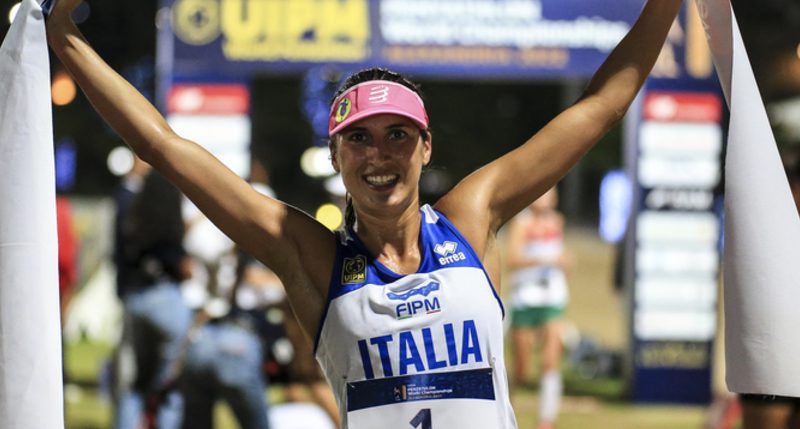 pentathlon mondiali 2022 elena micheli oro 1 italia italy gold modern pentathlon world championships alessandria d'egitto campionessa iridata