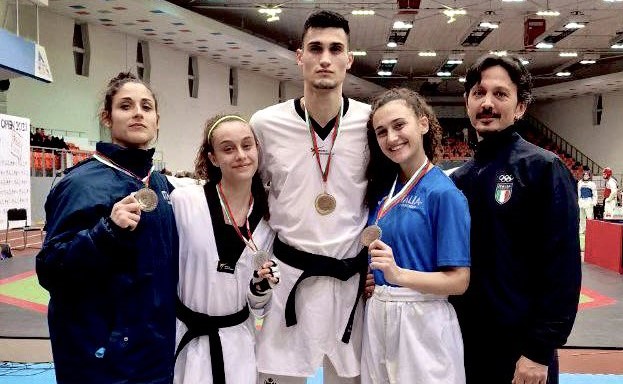 taekwondo sofia open 2023 simone alessio oro Elisabetta Ilenia Matonti Giada Al Halwani e Cristina Gaspa argento bronzo italia italy bulgaria