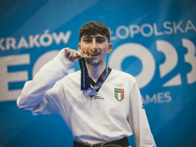 taekwondo giochi europei 2023 dennis baretta oro italia italy european games 2023 gold categoria -63 kg uomini men
