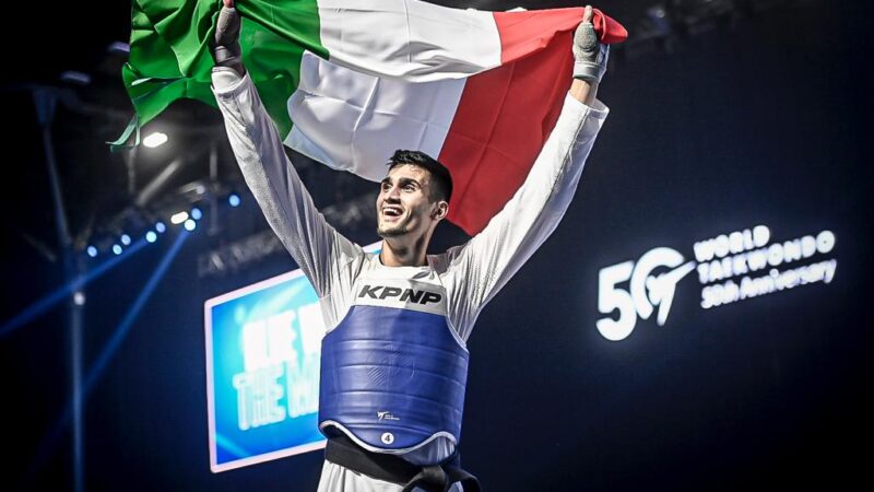 taekwondo mondiali 2023 baku simone alessio oro italia italy world championships categoria -80 kg uomini gold